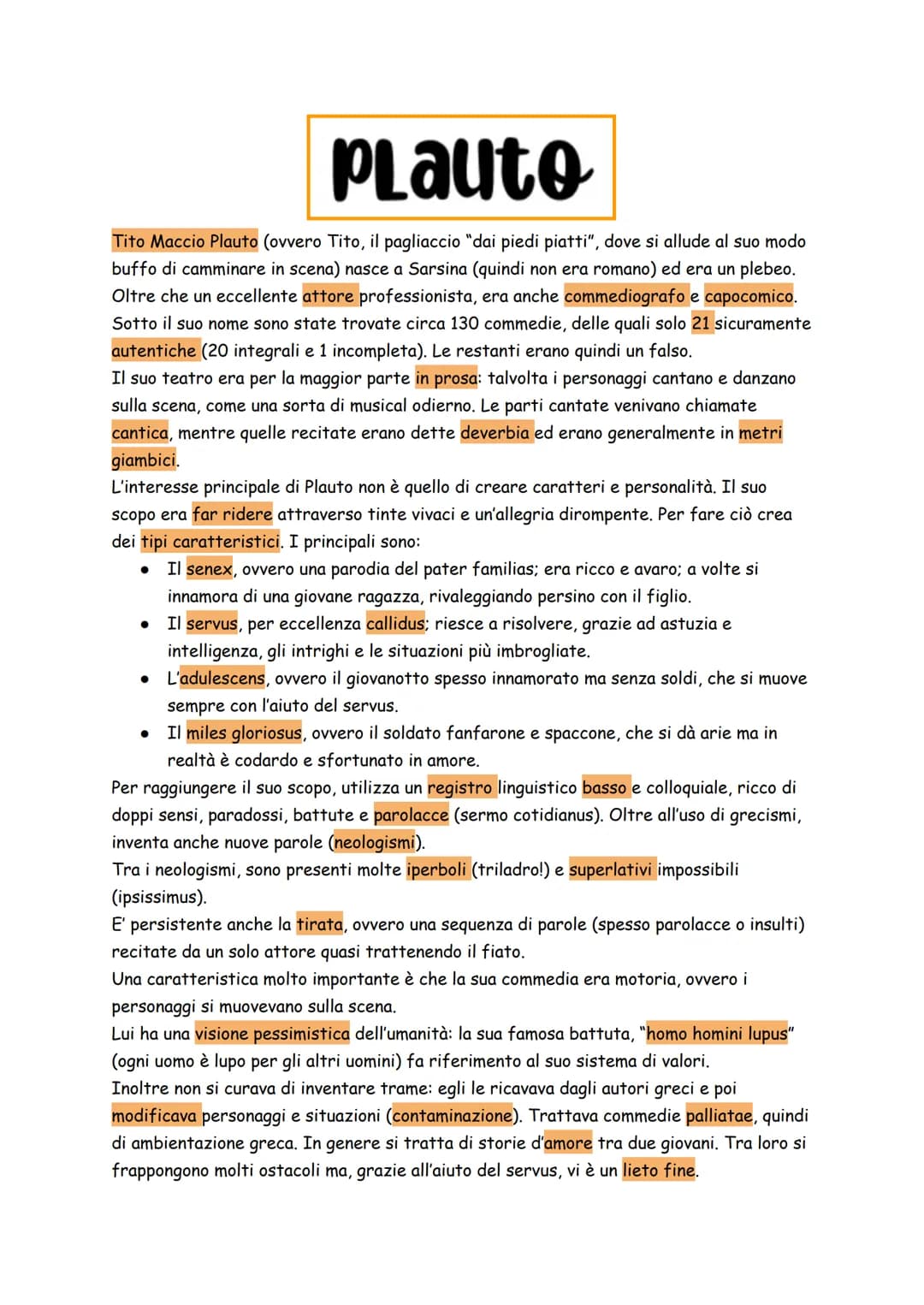 Origini della Letteratura
Possiamo ricondurre la nascita della letteratura latina nel 240 a. C. quando il tarantino Livio
Andronico mette in