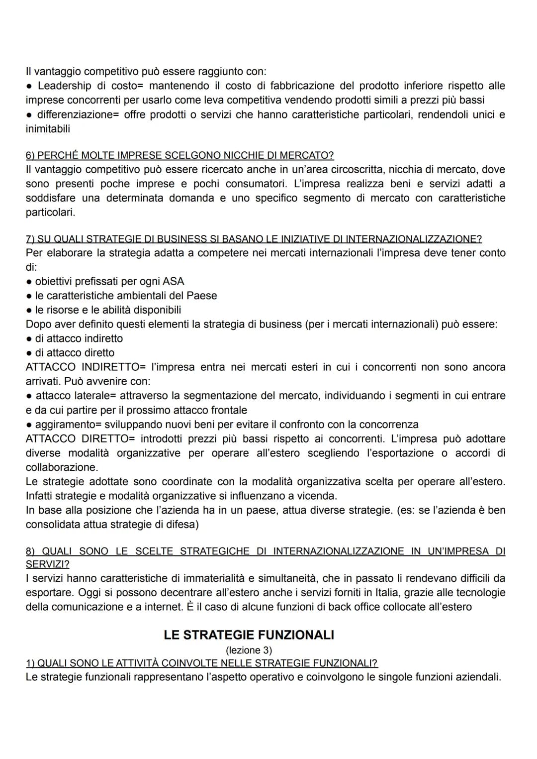 LE STRATEGIE AZIENDALI
(lezione 1)
1) CHE COS'È UNA STRATEGIA?
La strategia aziendale è un insieme di decisioni con le quali l'impresa defin