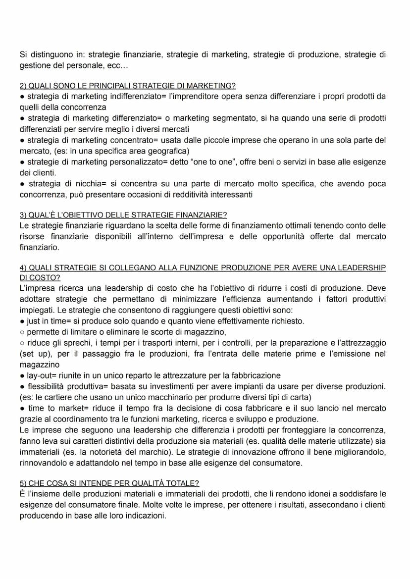LE STRATEGIE AZIENDALI
(lezione 1)
1) CHE COS'È UNA STRATEGIA?
La strategia aziendale è un insieme di decisioni con le quali l'impresa defin