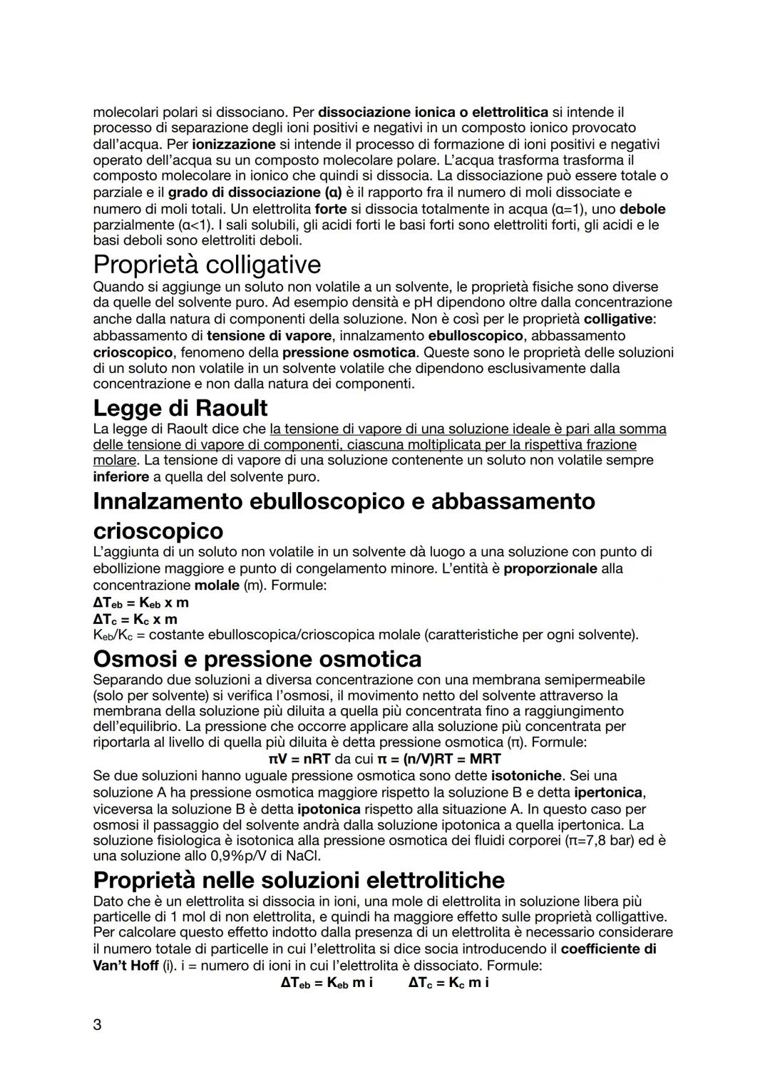 Chimica
Soluzioni
CAPITOLO 5
Una soluzione è una miscela omogenea costituita da almeno due componenti. Il solvente
è quello in maggior quant