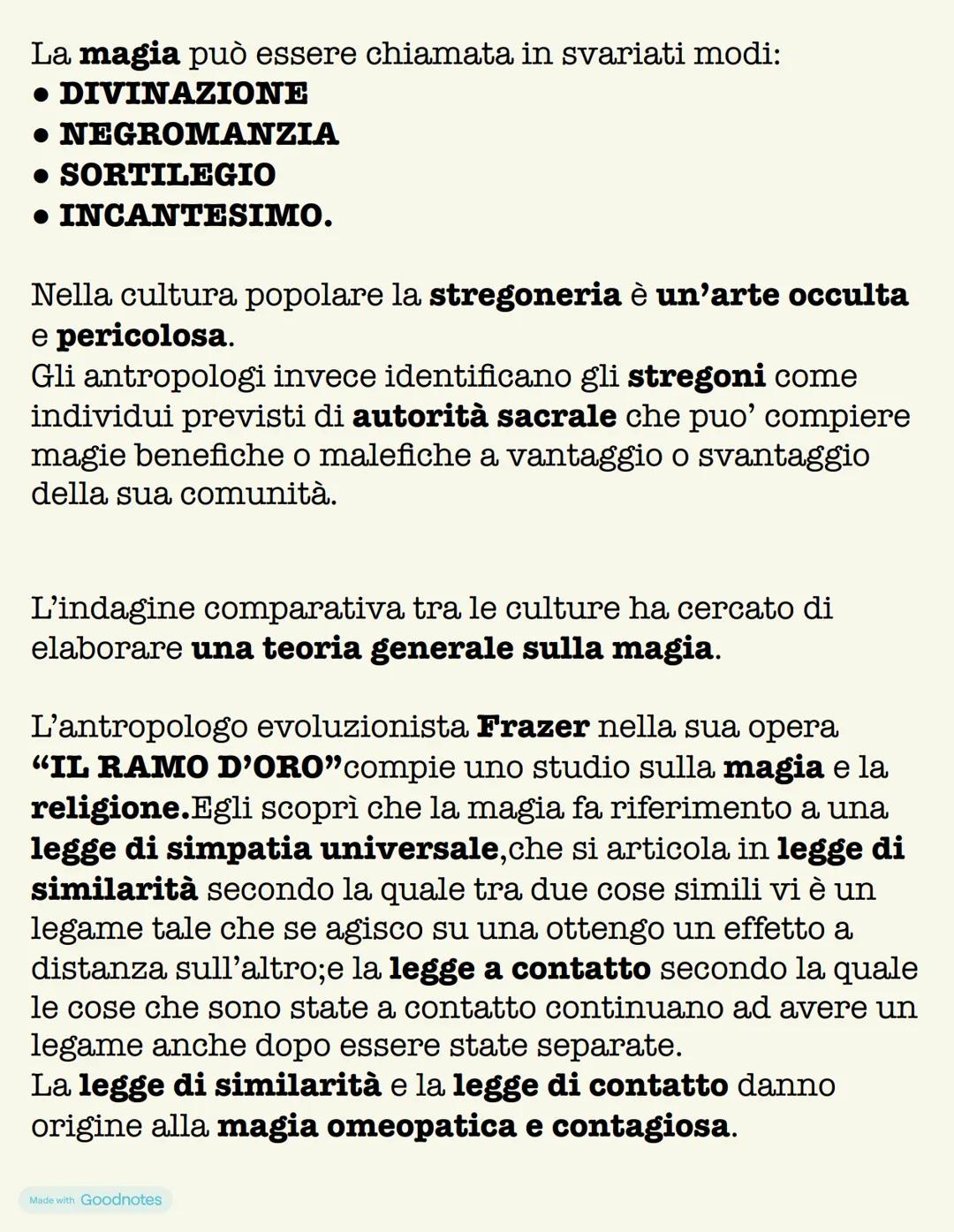 LA MAGIA
La magia è la credenza nella possibilità di influire sul
corso degli eventi o sulle cose attraverso la parola e il
gesto.
Le arti m