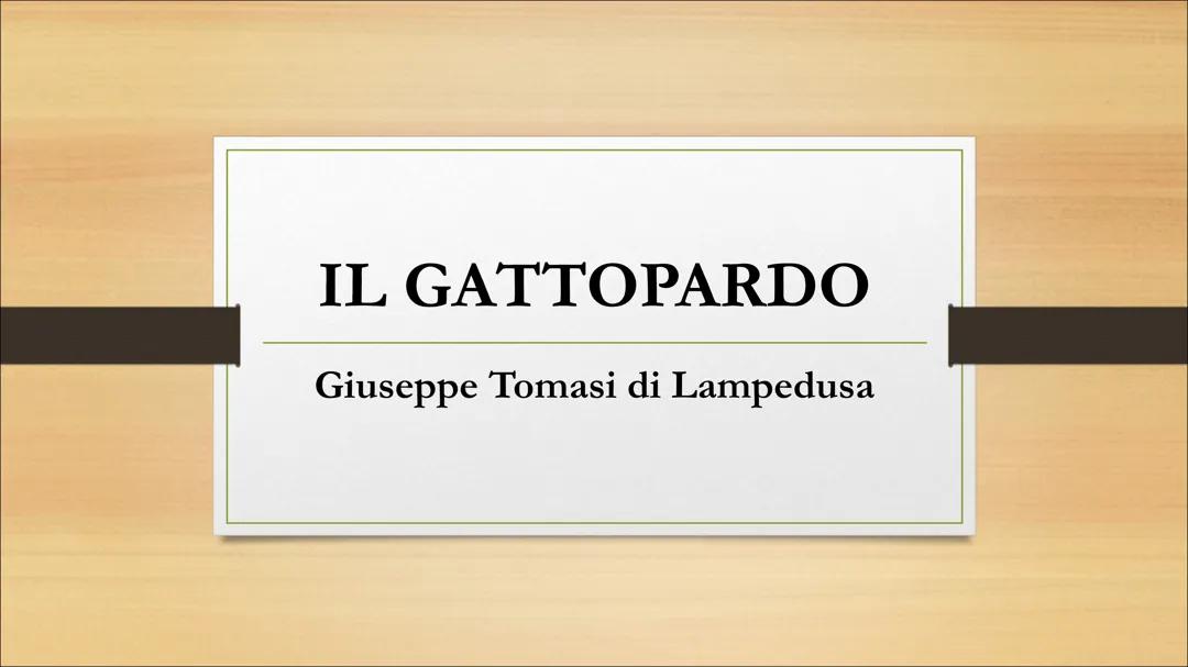 presentazione “il gattopardo”