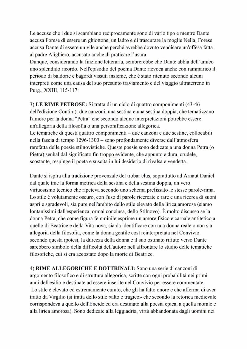 Le rime di Dante Alighieri
Le rime sono una raccolta di poesie composte tra il 1283 e il 1307, scritte da Dante ma
non incluse nella vita nu