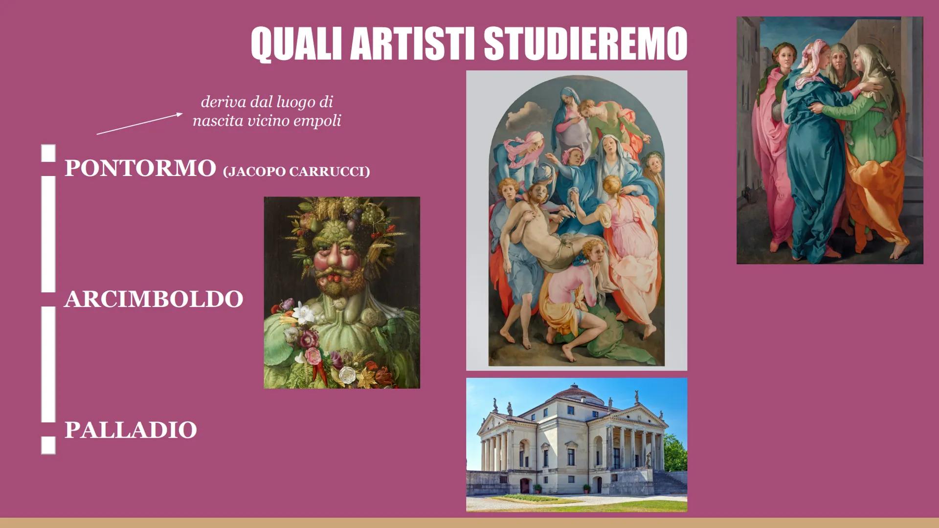 IL MANIERISMO
E' una corrente artistica che caratterizza la seconda
metà del Cinquecento fino all'avvento del Barocco.
Si sviluppa da Roma e