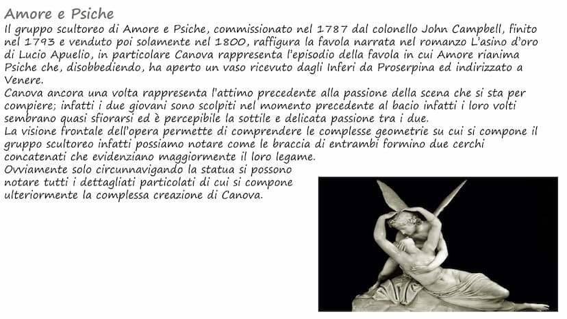 Antonio Canova La vita
Antonio Canova nacque a Possagno, nei pressi di Treviso, il primo novembre del 1757; fu figlio di uno
scalpellino e l