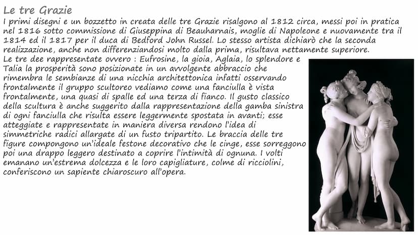 Antonio Canova La vita
Antonio Canova nacque a Possagno, nei pressi di Treviso, il primo novembre del 1757; fu figlio di uno
scalpellino e l
