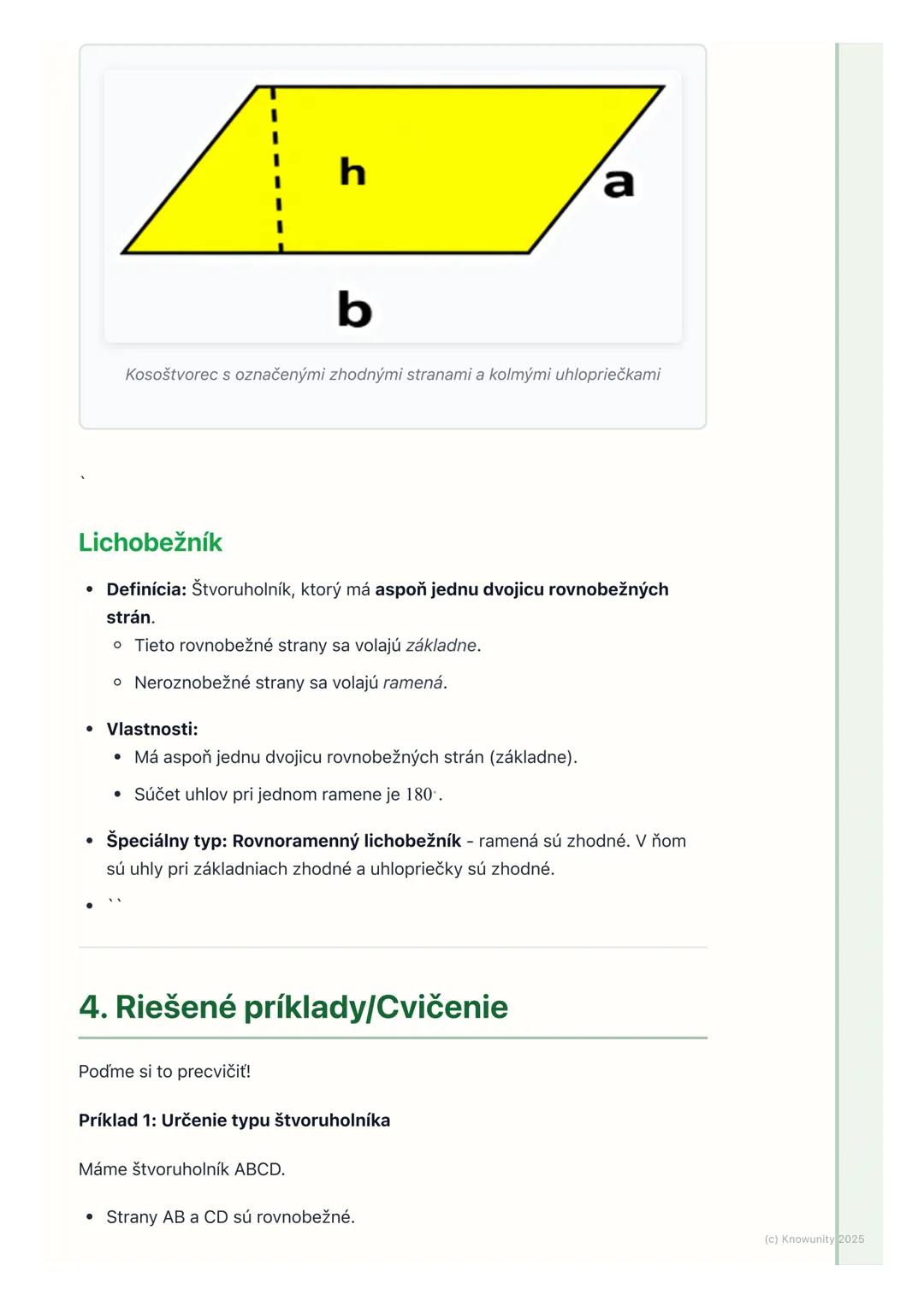 # Štvoruholníky - základné
pojmy

1. Úvod do štvoruholníkov

Štvoruholníky sú veľmi dôležité útvary v geometrii. Sú to rovinné útvary, ktoré