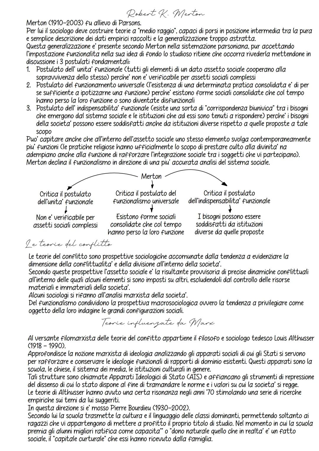 # Sociologia

Funzionalismo

Il funzionalismo e' una corrente di pensiero sociologico caratterizzata dalla tendenza a concepire la
societa' 