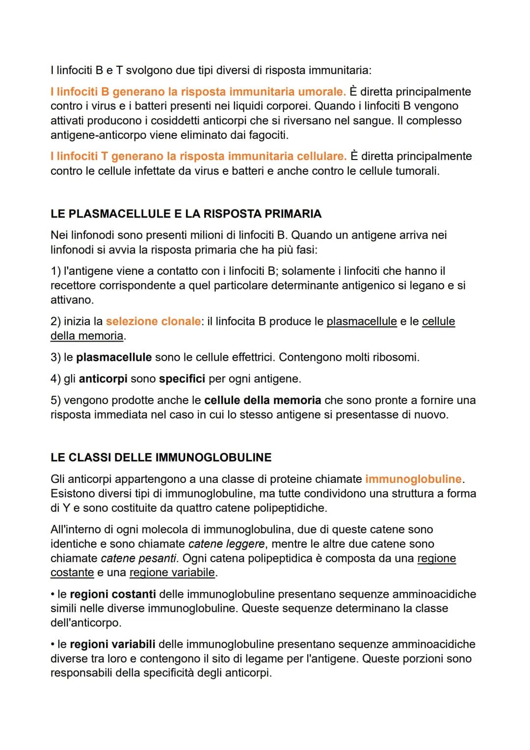 SISTEMA LINFATICO: DUE STRATEGIE DI DIFESA
Esistono due tipi principali di meccanismi di difesa:
• l'immunità innata o aspecifica comprende 