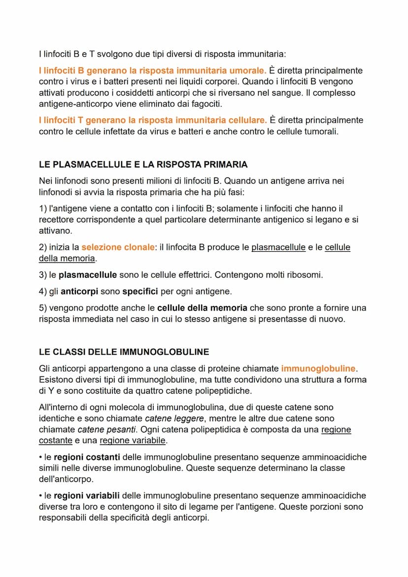 SISTEMA LINFATICO: DUE STRATEGIE DI DIFESA
Esistono due tipi principali di meccanismi di difesa:
• l'immunità innata o aspecifica comprende 
