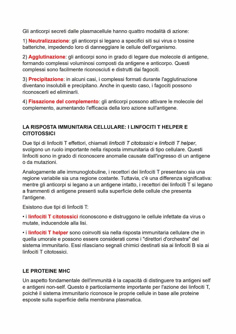 SISTEMA LINFATICO: DUE STRATEGIE DI DIFESA
Esistono due tipi principali di meccanismi di difesa:
• l'immunità innata o aspecifica comprende 