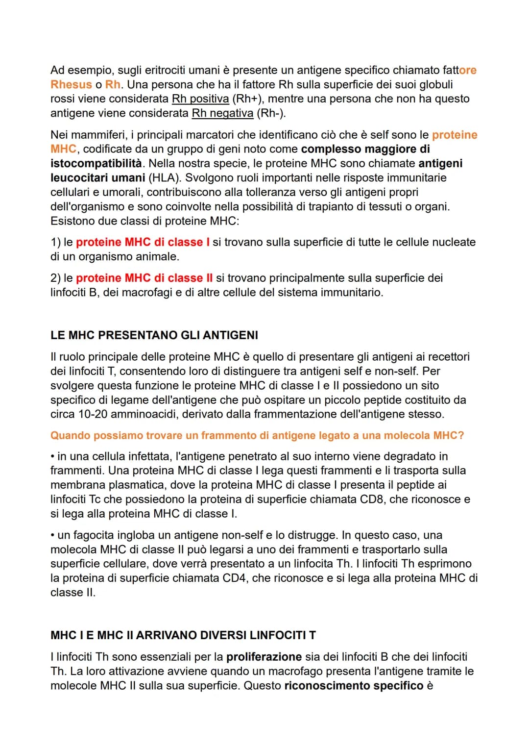 SISTEMA LINFATICO: DUE STRATEGIE DI DIFESA
Esistono due tipi principali di meccanismi di difesa:
• l'immunità innata o aspecifica comprende 