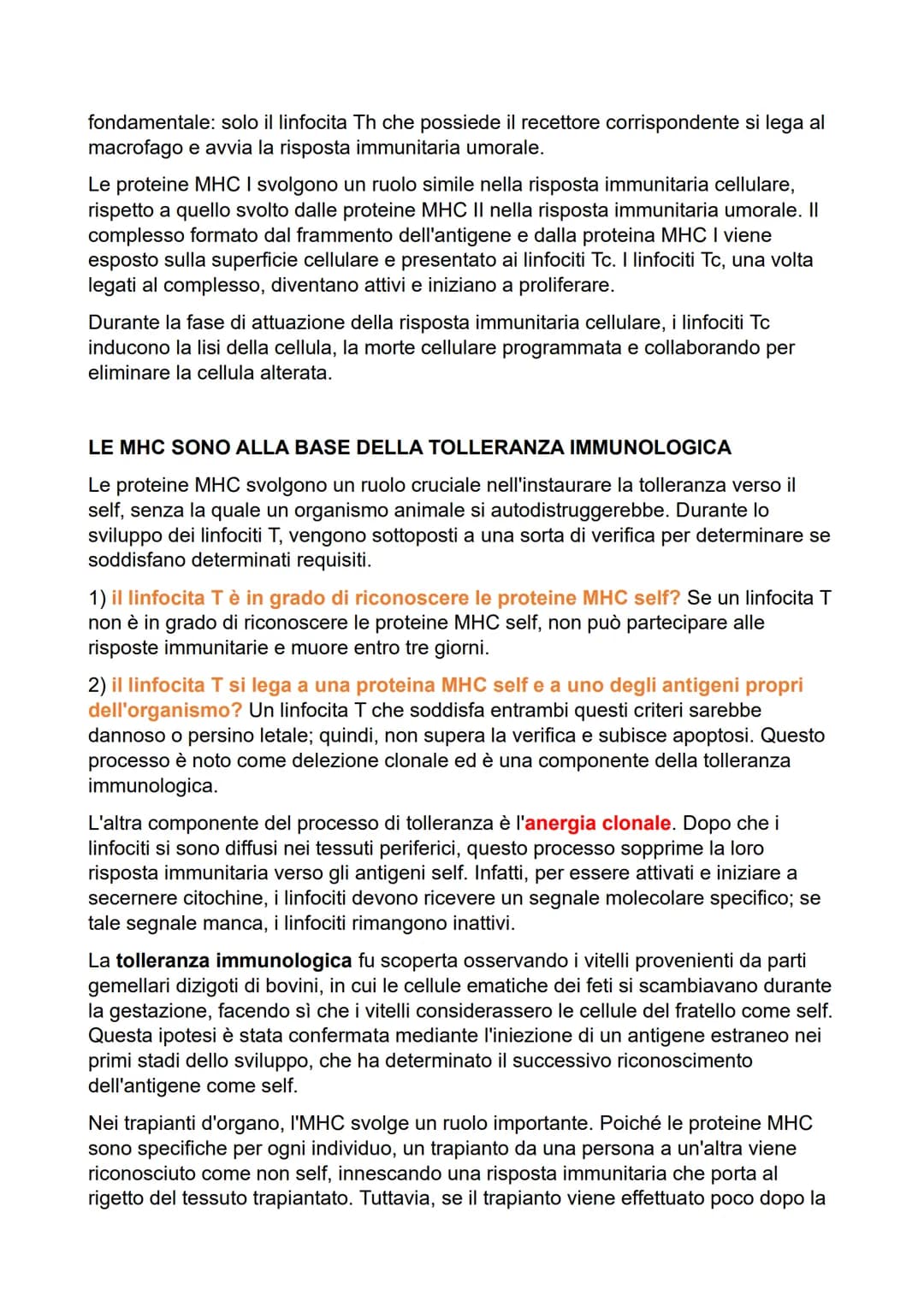 SISTEMA LINFATICO: DUE STRATEGIE DI DIFESA
Esistono due tipi principali di meccanismi di difesa:
• l'immunità innata o aspecifica comprende 