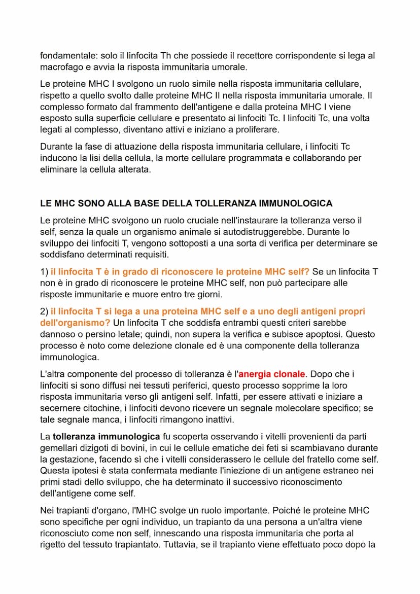 SISTEMA LINFATICO: DUE STRATEGIE DI DIFESA
Esistono due tipi principali di meccanismi di difesa:
• l'immunità innata o aspecifica comprende 
