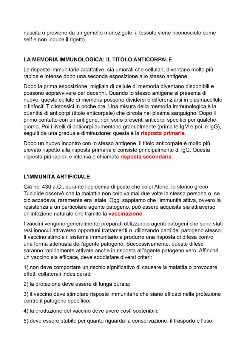 SISTEMA LINFATICO: DUE STRATEGIE DI DIFESA
Esistono due tipi principali di meccanismi di difesa:
• l'immunità innata o aspecifica comprende 