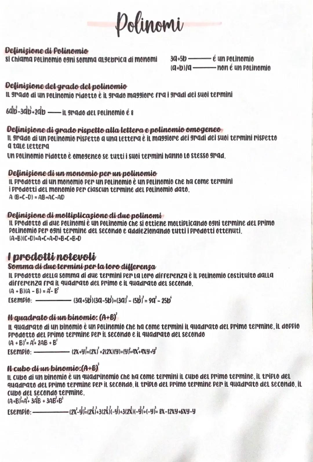 Definizione di monomio
Monomi
un monomio è un'espressione Letterale in cui compaiono soltanto moltiplicazioni fra numeri
e potenze di Letter