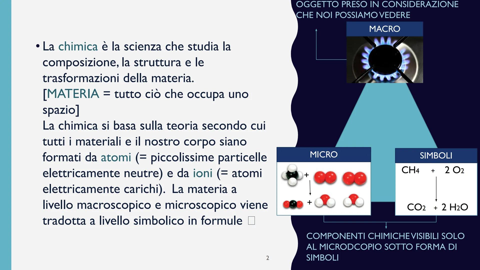 LE MISURE E LE
GRANDEZZE
DAL MACROSCOPIO AL MICROSCOPICO • La chimica è la scienza che studia la
●
composizione, la struttura e le
trasforma