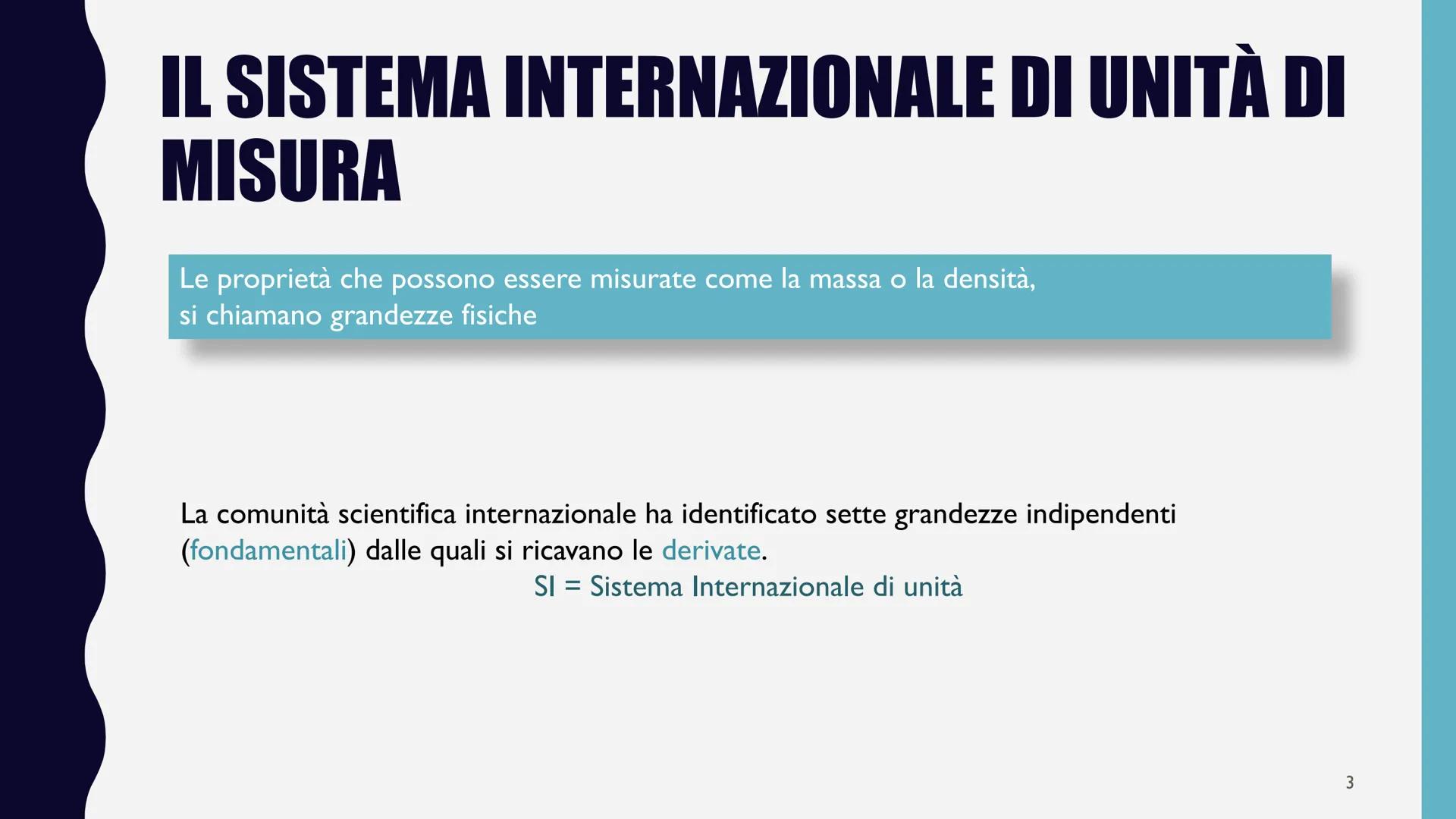 LE MISURE E LE
GRANDEZZE
DAL MACROSCOPIO AL MICROSCOPICO • La chimica è la scienza che studia la
●
composizione, la struttura e le
trasforma