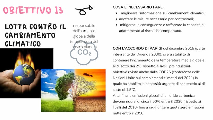AGENDA
OBIETTIVO 13
2030
e COS'È?
Agenda 2030
L'Agenda 2030 rappresenta il nuovo
quadro di riferimento globale per
l'impegno nazionale e int