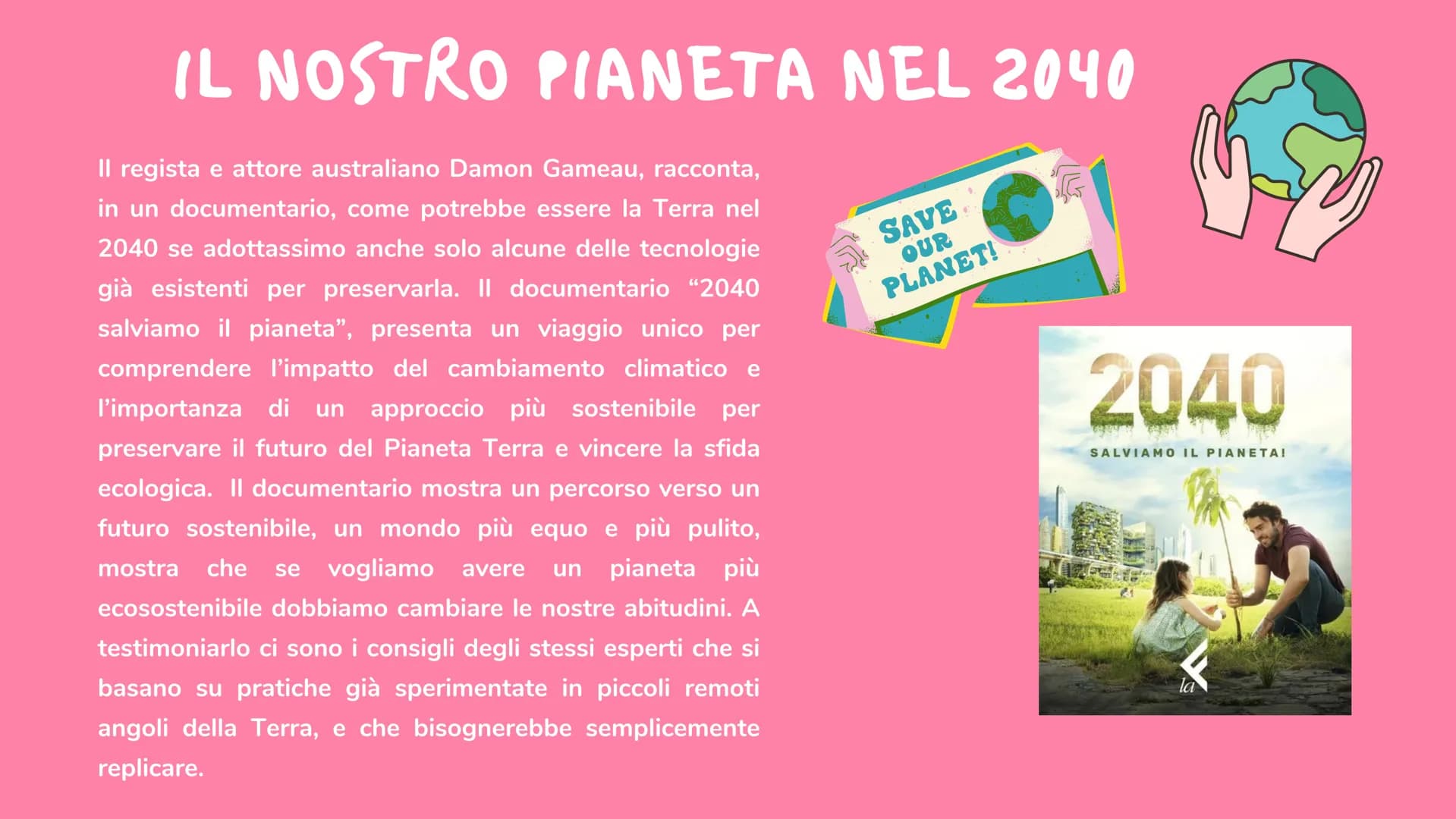 AGENDA
OBIETTIVO 13
2030
e COS'È?
Agenda 2030
L'Agenda 2030 rappresenta il nuovo
quadro di riferimento globale per
l'impegno nazionale e int