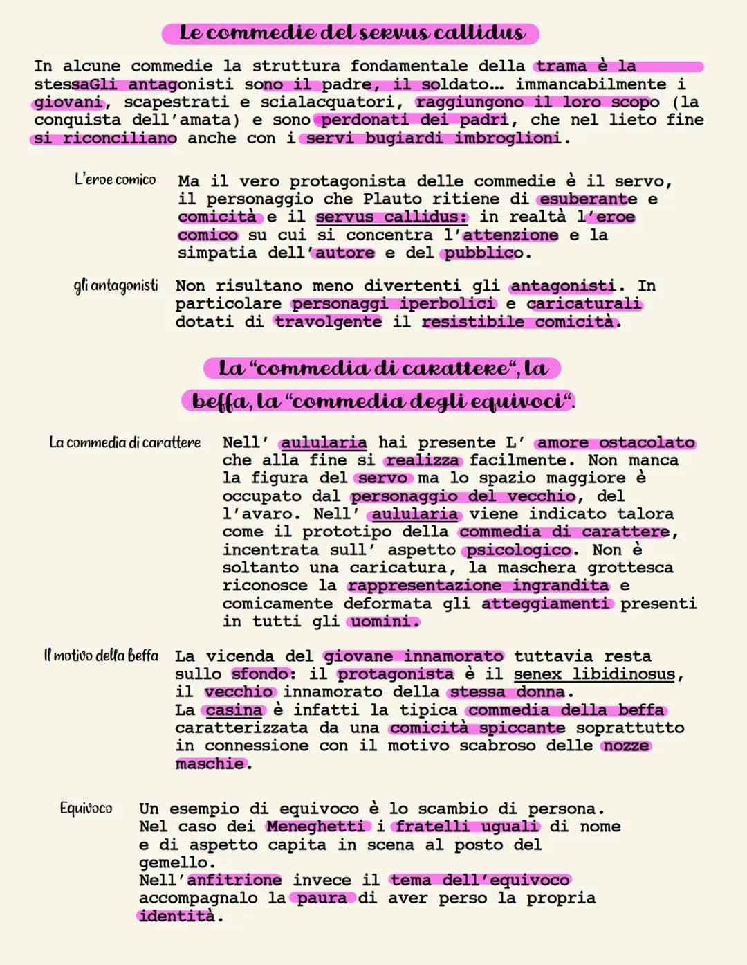 TITO MACCIO PLAUTO
La vita
I nomi del poeta
Di Plauto come persona storica sappiamo ben poco si
è supposto che il poeta abbia utilizzato in 