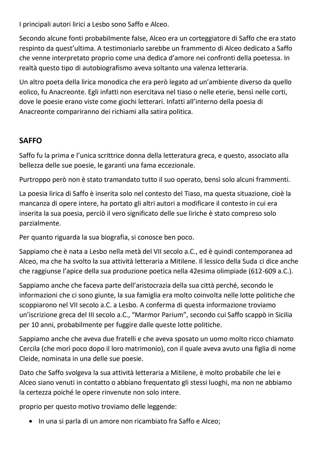 # POESIA MONODICA/MELICA

La poesia monodica deriva da "monos-ode", cioè "una sola voce", poiché si tratta di una
poesia cantata da un solo 