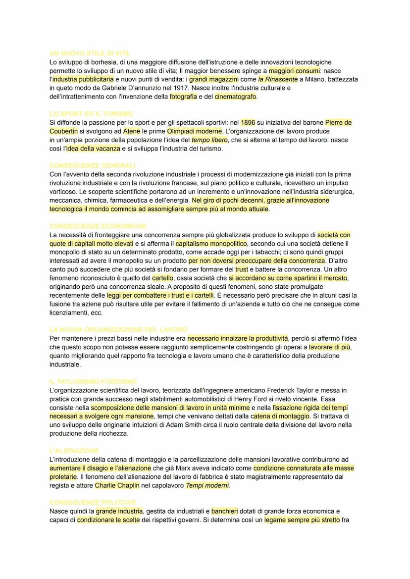 LA RIVOLUZIONE INDUSTRIALE
Con questo termine si intende un cambiamento nel sistema di produzione dei beni avviatosi nella seconda
metà del 
