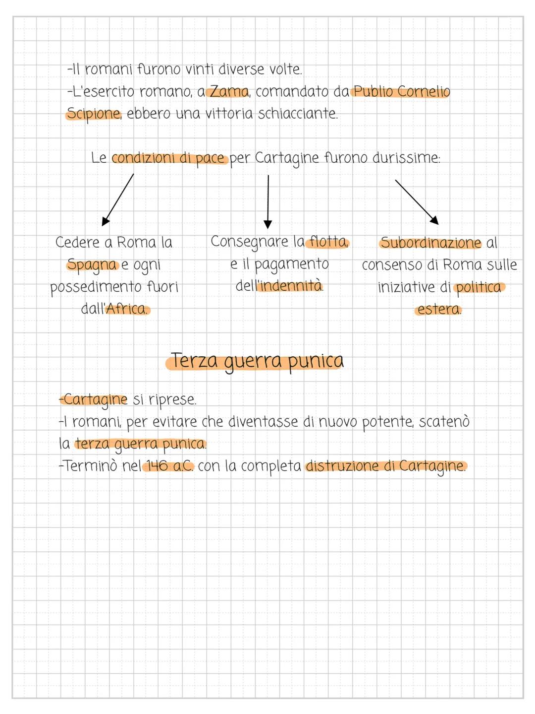 # Guerre puniche

-Sono le tre guerre combattute fra Roma e Cartagine, tra il 3 e
il 2 sec. a.C.
-Le guerre puniche impegnarono Roma dal 264