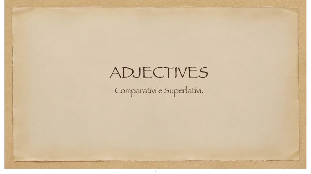 aggettivi inglese 