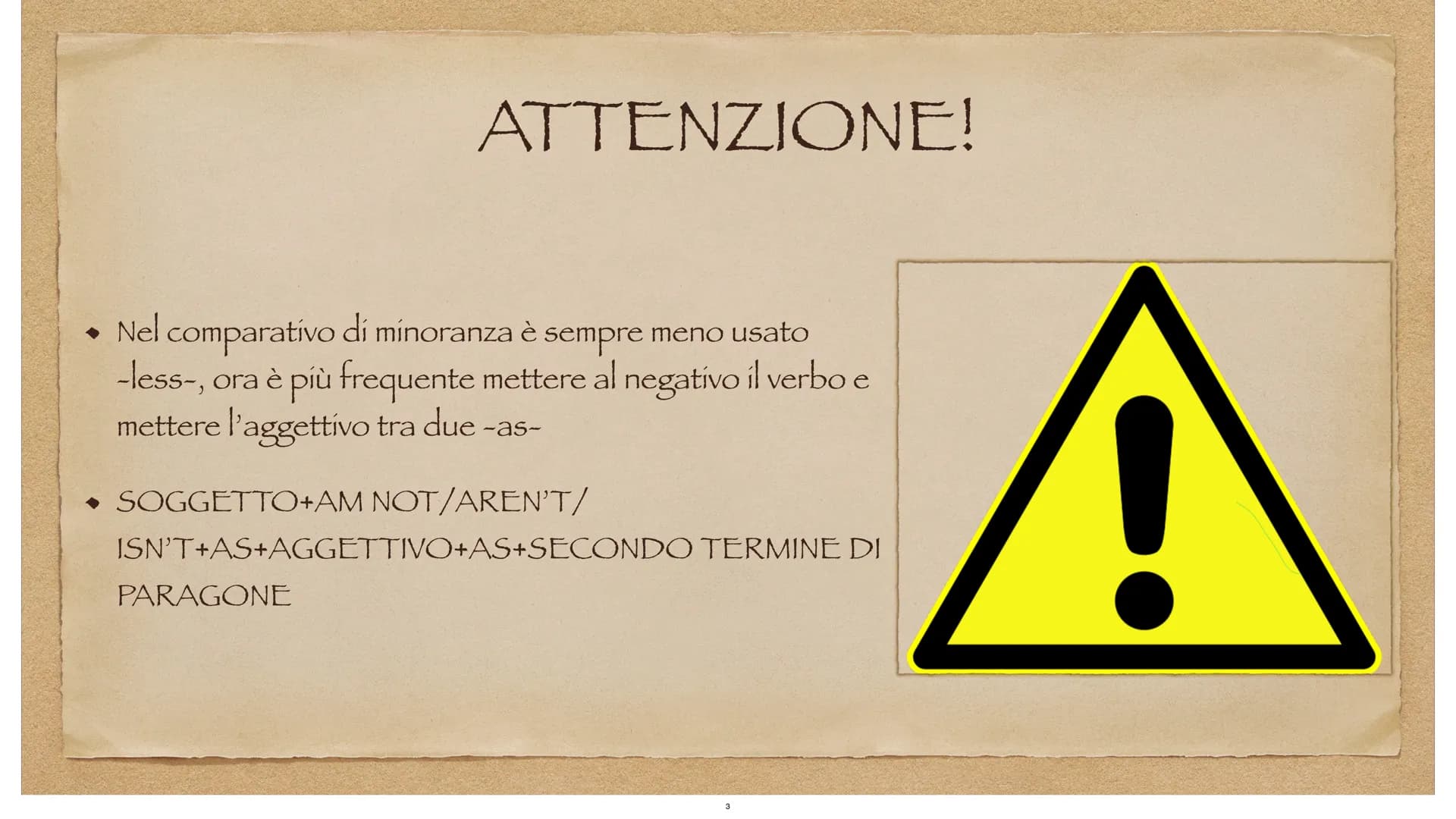 ADJECTIVES
Comparativi e Superlativi. Aggettivi comparativi:
Se l'aggettivo è breve si aggiunge -ER-, se è lungo si lascia normale ma prima 