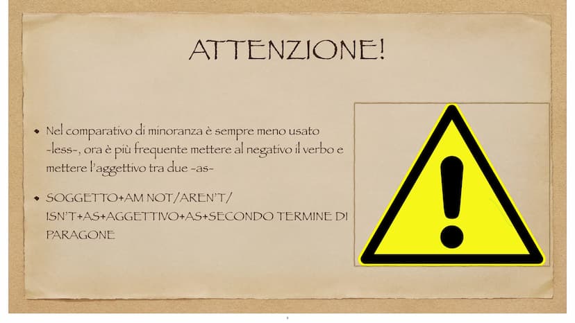 ADJECTIVES
Comparativi e Superlativi. Aggettivi comparativi:
Se l'aggettivo è breve si aggiunge -ER-, se è lungo si lascia normale ma prima 