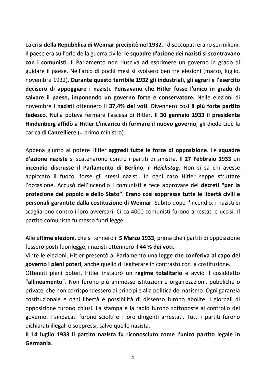 CAP. 9 LA GERMANIA DI HITLER: IL NAZISMO

La Repubblica di Weimar

Alla fine della Prima guerra mondiale, si determinò una drammatica situaz