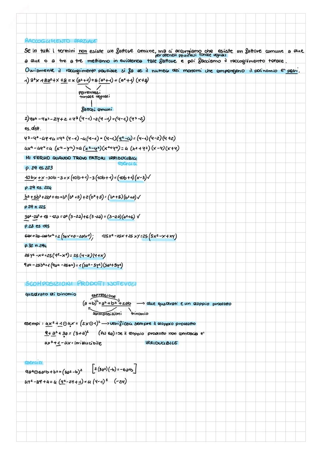 Scompone in gattoui un polinomio significa scriveulo come puodotto di
polinomi iwiducibili
DIFFERENZA DI QUADRATI
es (4-2²) = (2-a) (²+a)
(²