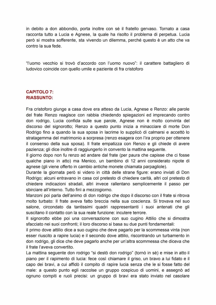 CAPITOLO 6:
Fra Cristoforo raggiunge il palazzo di Don Rodrigo e dopo aver finalmente ottenuto
l'udienza con lui, il frate è libero di porgl