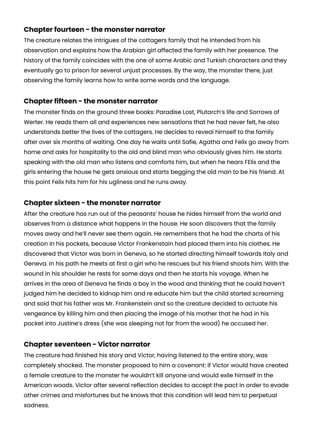 Frankenstein - summary
Letter one - Robert narrator
It's the 11th of December in a year of the end of the 18th century and Robert Walton wri