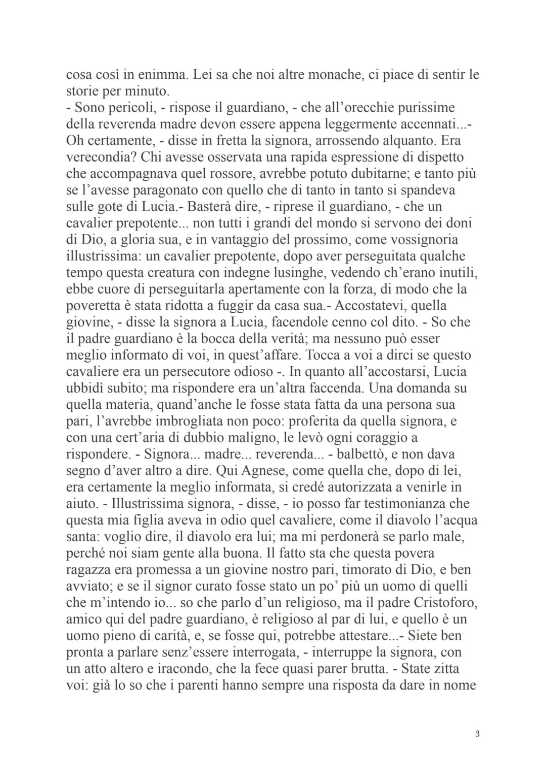 I Promessi Sposi (Cap. 9)
RIASSUNTO DEL CAPITOLO IX
Renzo, Agnese e Lucia arrivano al Monza. I due promessi si separano,
Renzo infatti prose