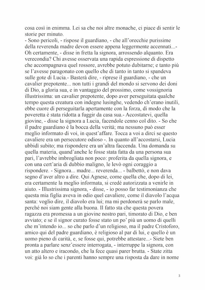 I Promessi Sposi (Cap. 9)
RIASSUNTO DEL CAPITOLO IX
Renzo, Agnese e Lucia arrivano al Monza. I due promessi si separano,
Renzo infatti prose