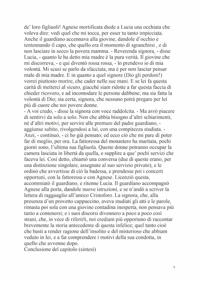I Promessi Sposi (Cap. 9)
RIASSUNTO DEL CAPITOLO IX
Renzo, Agnese e Lucia arrivano al Monza. I due promessi si separano,
Renzo infatti prose