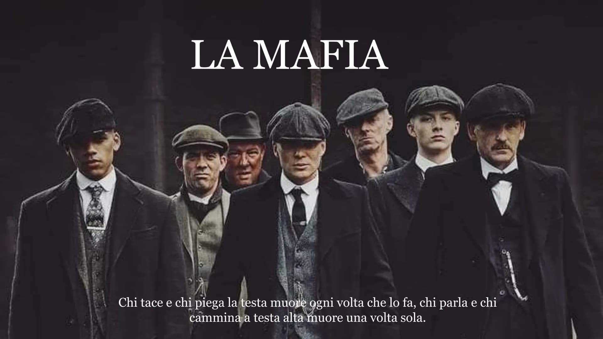 LA MAFIA
Chi tace e chi piega la testa muore ogni volta che lo fa, chi parla e chi
cammina a testa alta muore una volta sola. KEDD
SONO WAY
