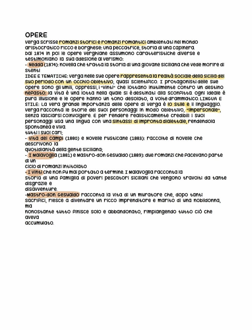 Il verismo
Il verismo è un movimento letterario che si diffonde in Italia alla fine dell'Ottocento
sulla scia del Naturalismo francese.
Le o
