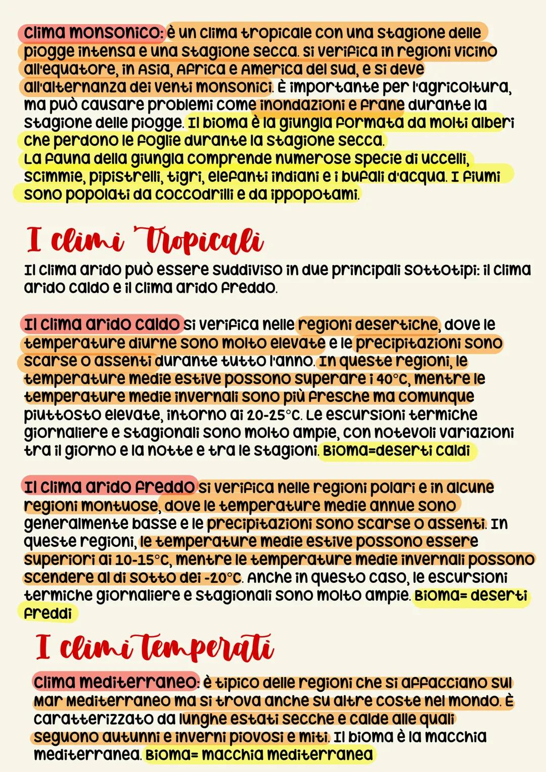 # I climi terrestri

## Tempo meteorologico e clima

Il tempo meteorologico è la situazione meteorologica in un
determinato periodo di tempo