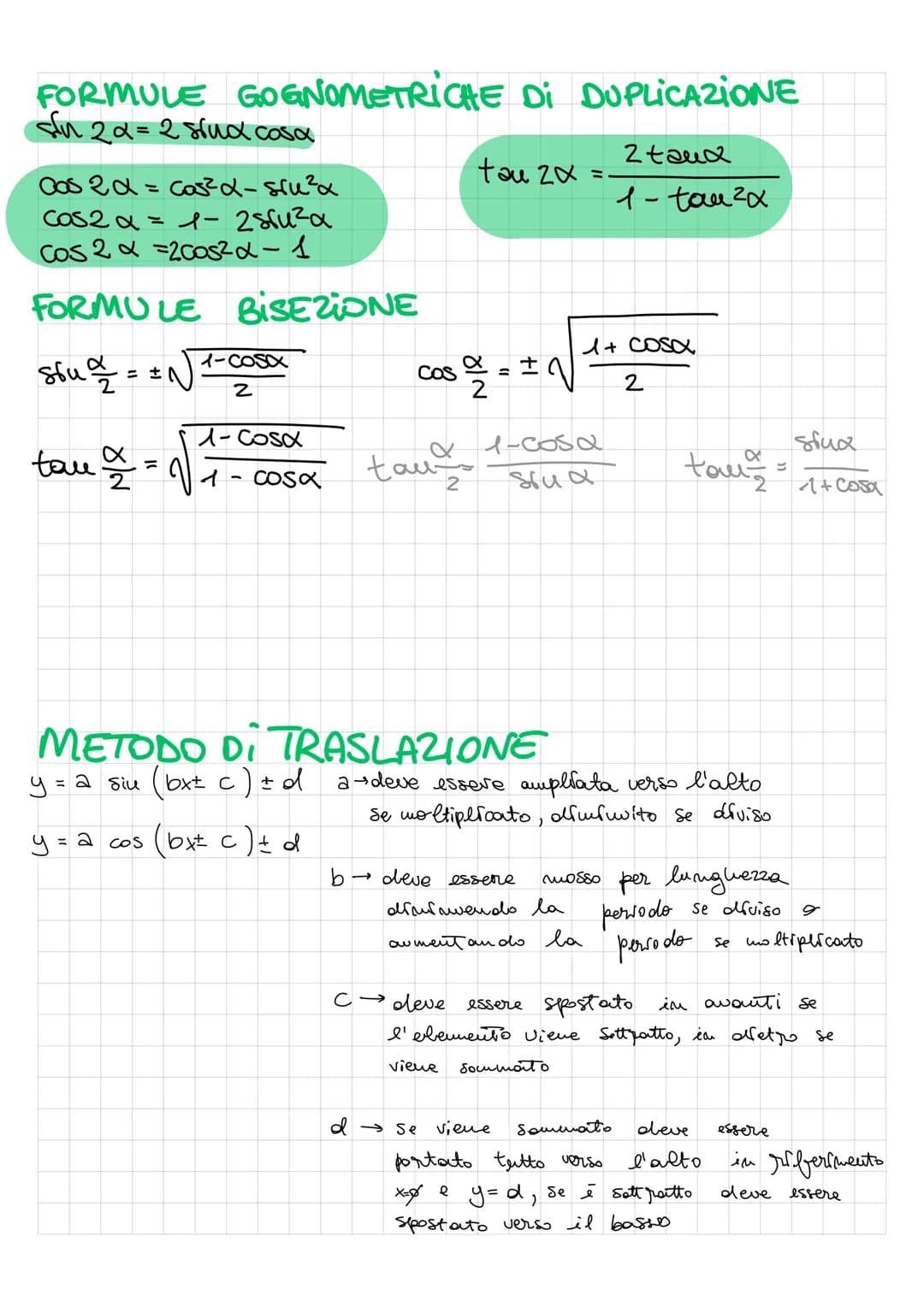 Y
TRIGRONOMETRIA
O
RADIANTI GRADI
X° : x rad = 180: T
• SENO & COSENO & TANGENTE
y sind
→
X
COS X
SENO
π/2
T
2 TC
21T x
RELAZIONE FONDAMENTA