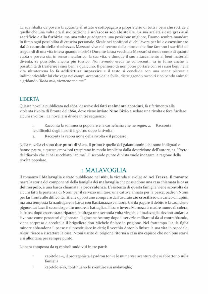 Giovanni Verga
Riassunti di Italiano VERGA
Giovanni Verga nacque a Catania il 2 settembre 1840, seguì gli studi del letterato romantico Anto