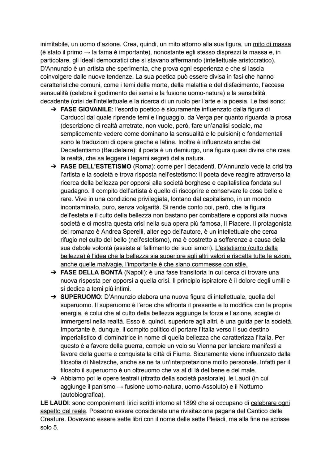 L'ESTETISMO
Tra la fine del 1800 e l'inizio del 1900 (decadentismo come periodo storico), la crisi dei valori
e la mancata riuscita di affer