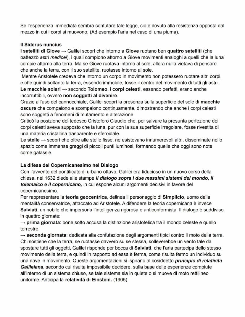Galileo Galilei
con la sua opera di scienziato si scontra innanzitutto contro la chiesa, contro la quale rivendica
l'autorità della ricerca 