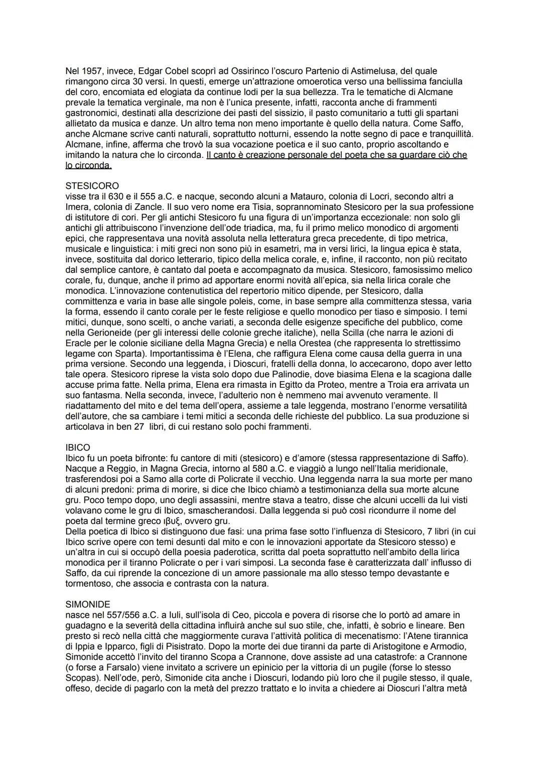 La lirica corale:
Per lirici corali si intendono gli autori che scrivono odi che vengono cantate di fronte a un uditorio da
un coro e accomp