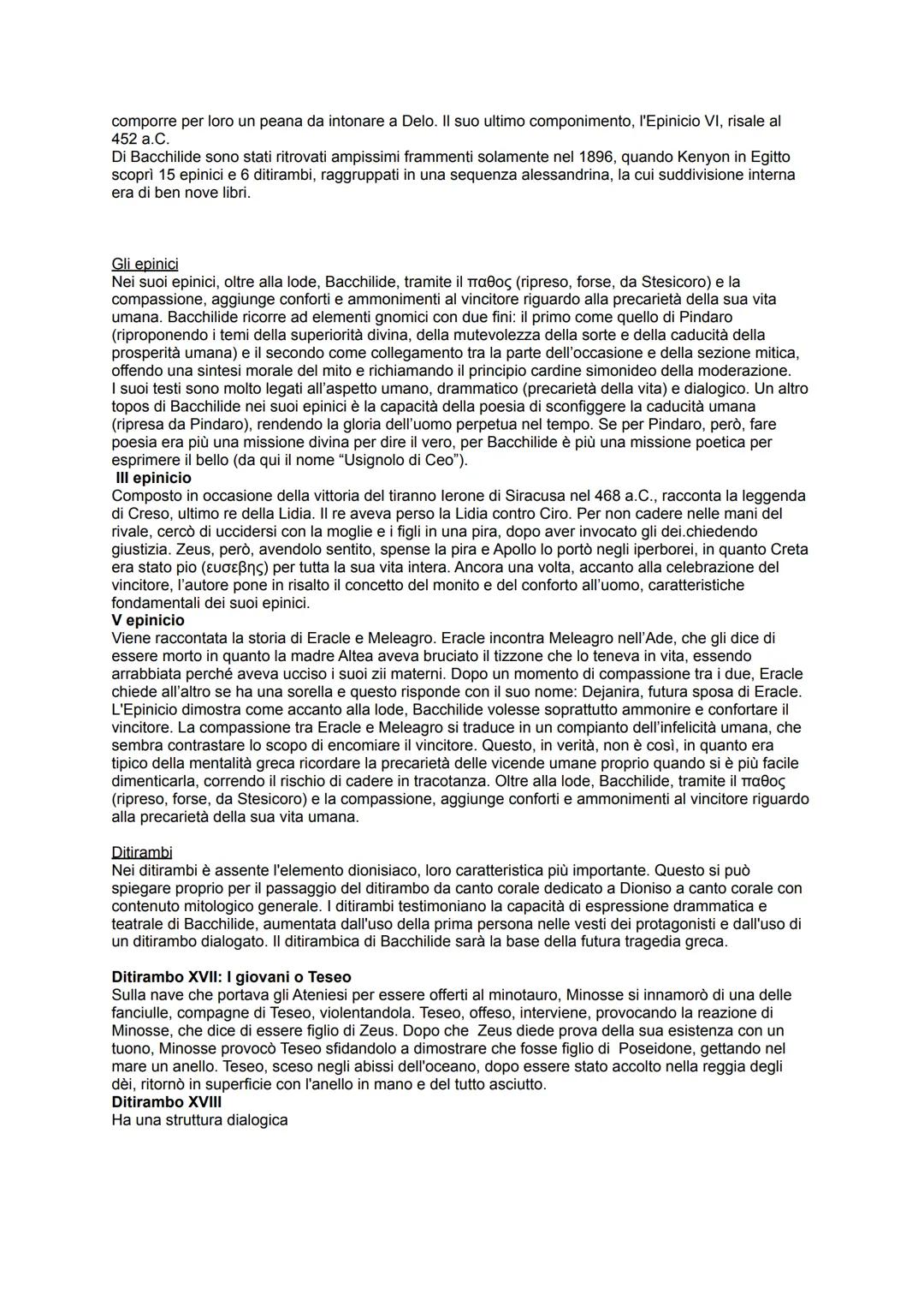 La lirica corale:
Per lirici corali si intendono gli autori che scrivono odi che vengono cantate di fronte a un uditorio da
un coro e accomp
