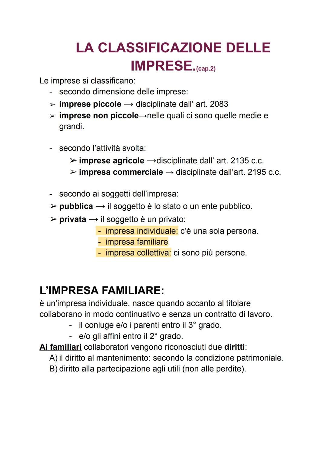 L'IMPRENDITORE:(cap.1)
Il diritto commerciale: è quella branca del diritto che si occupa di
regolare l'attività dell'imprenditore.
Il diritt