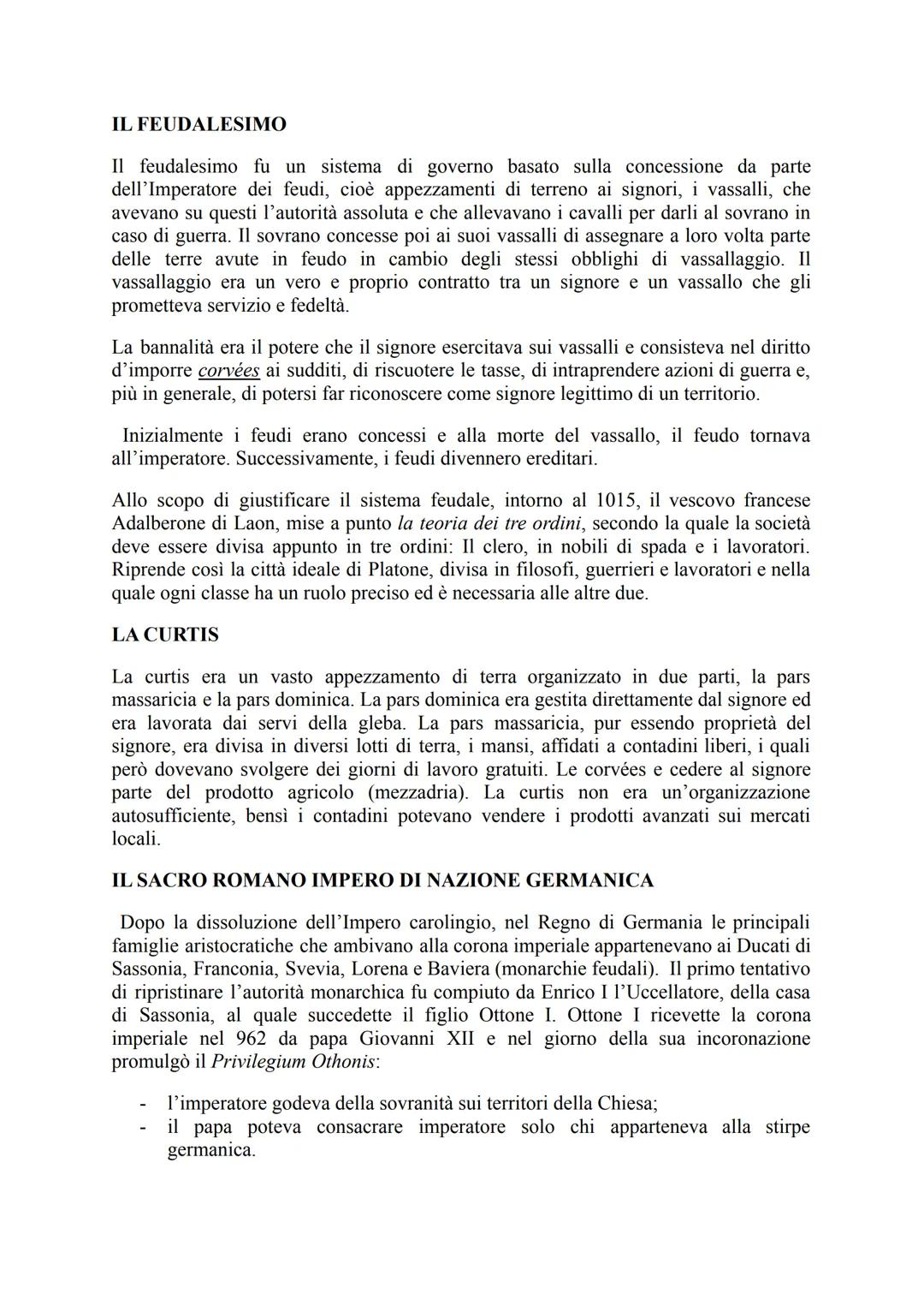MEDIOEVO
Il termine Medioevo è comunemente usato per indicare il periodo intermedio tra l'età
antica e quella moderna, compreso tra il 476 (