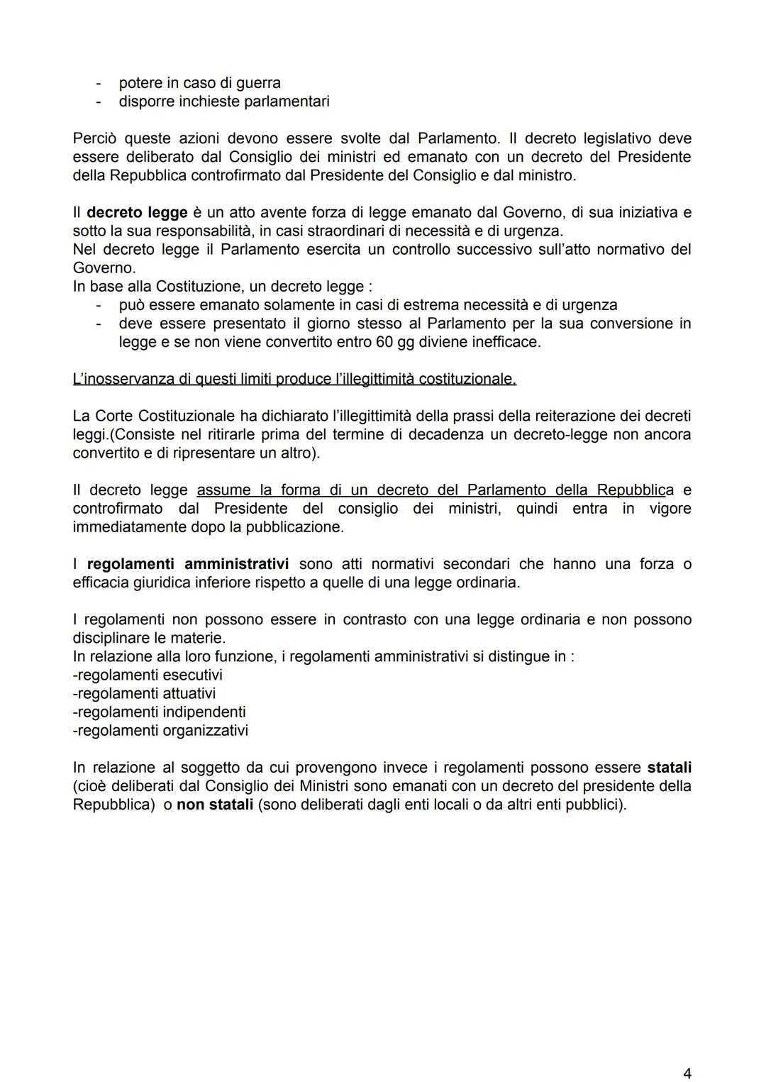 # IL GOVERNO

II Governo è a capo del potere esecutivo e svolge l'attività amministrativa. Il Governo è il
vertice della Pubblica Amministra